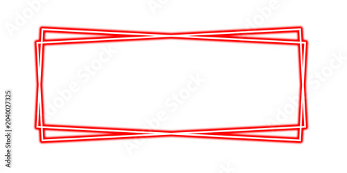 Foto Red geometric border frame with small rectangular notches and white space keywor