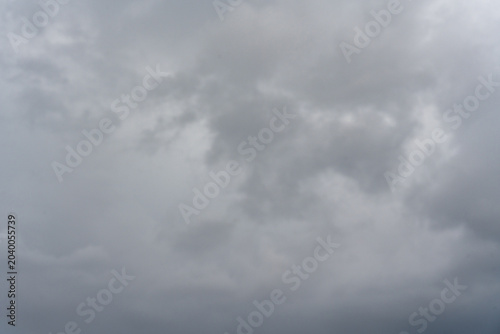Clouds in the grey sky ust before the rain