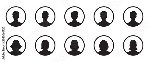 Konstfotografi Silhouette headshot icon