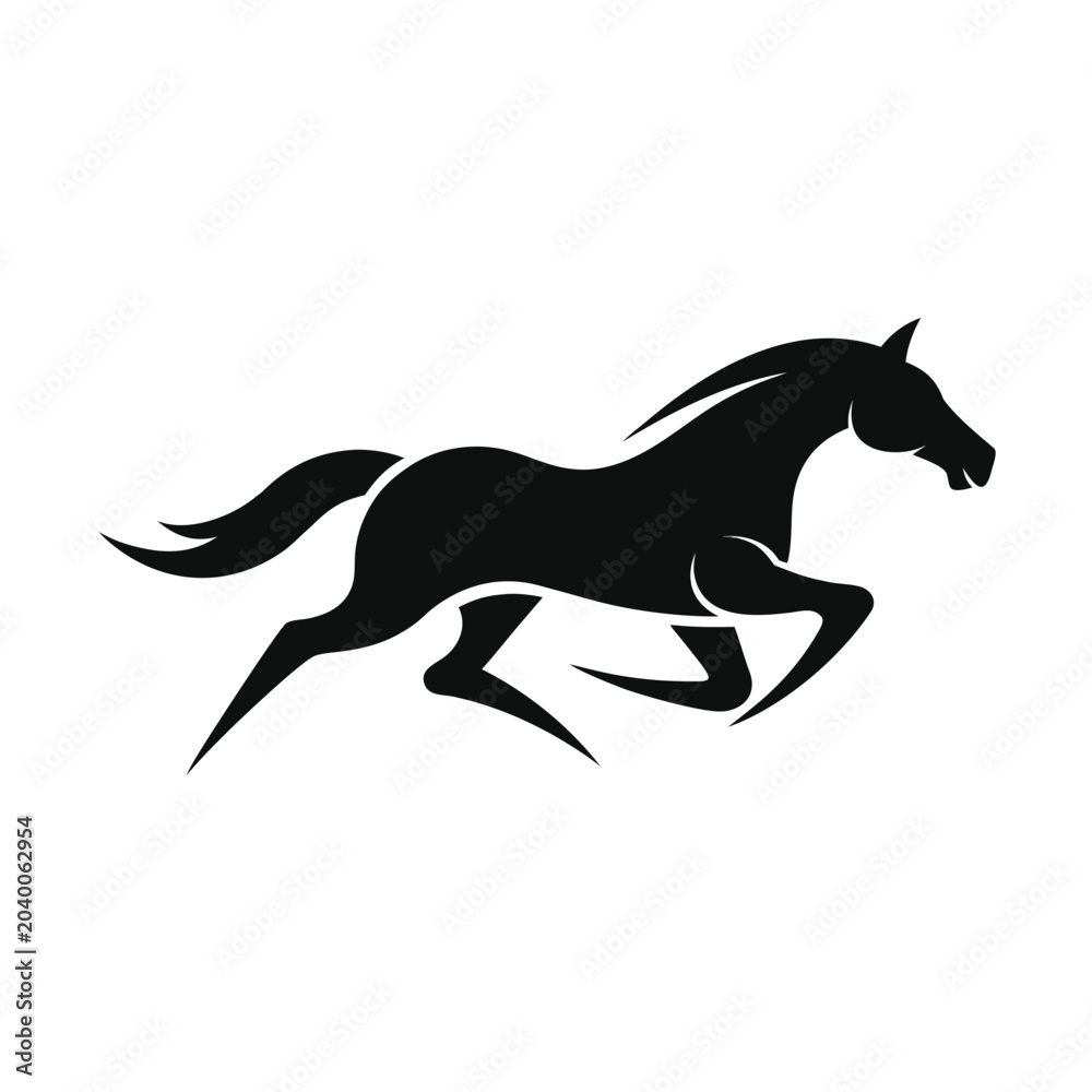 Fototapeta premium Racing Horse Vector Icon