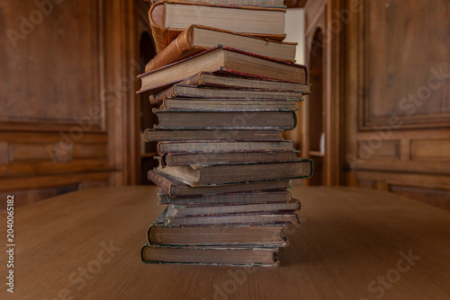 pile of old books