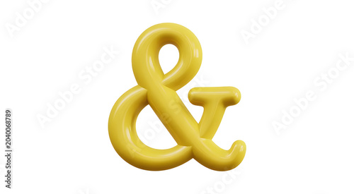 Golden ampersand symbol typography character isolated vector illustration