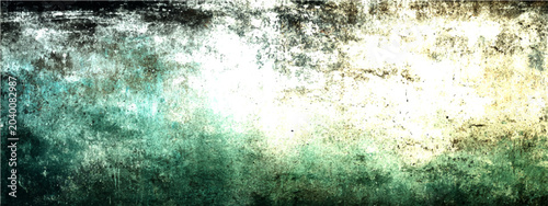 Canvas Print Abstract textured backdrop, evoking a sense of weathered decay and artistic interpretation, with subtle interplay of green, teal, and yellow hues