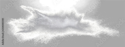 Canvas Print Explosion dynamic white powder cloud erupts dramatic motion, representing force energy release, abstract form