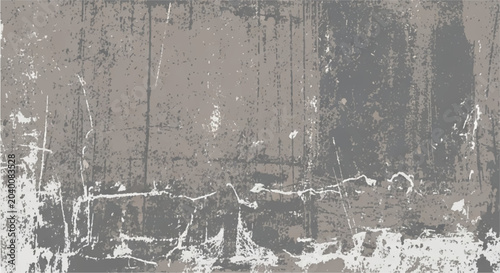 Tableau sur toile Distressed grunge texture vector background with weathered gray and white tones
