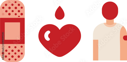 Blood Donation Medical Health Concept.