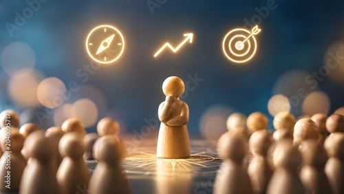 Strategic Guidance and Visionary Leadership Business Concept