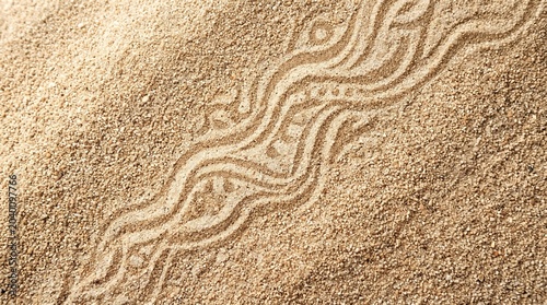 Abstract Sand Texture Background with Natural Beach Dune Ripple Pattern