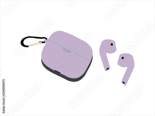 ear phones pair, wireless earphone in case, earpods, music accessory, small buds, mobile earplugs 