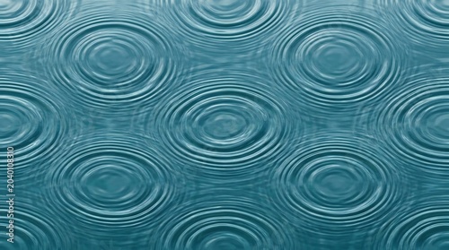 Teal blue water ripples background, circular liquid wave patterns, abstract aquatic surface texture for spa and wellness designs