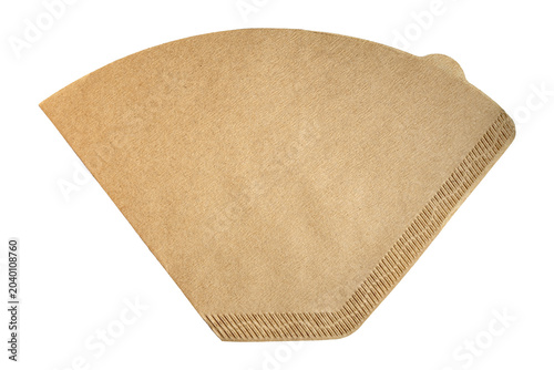 Unbleached conical paper coffee filter for drip brewing efficiency