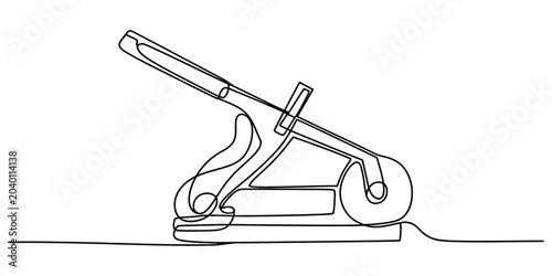 Tableau sur toile Continuous one line drawing of a paper hole puncher office tool