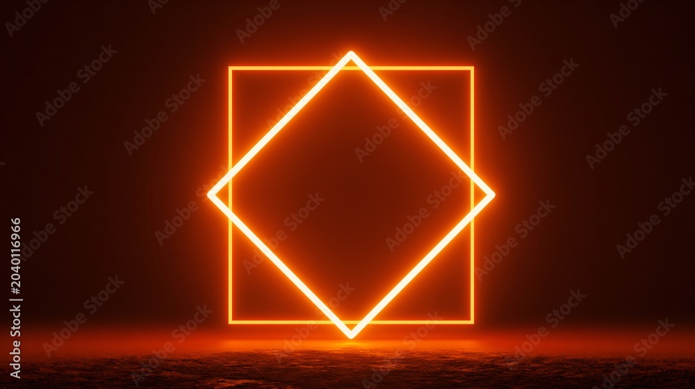 Fototapeta premium Vibrant Neon Orange Light Abstract Background