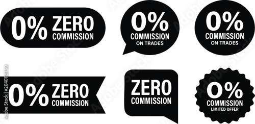 Colorful promotional badges featuring 