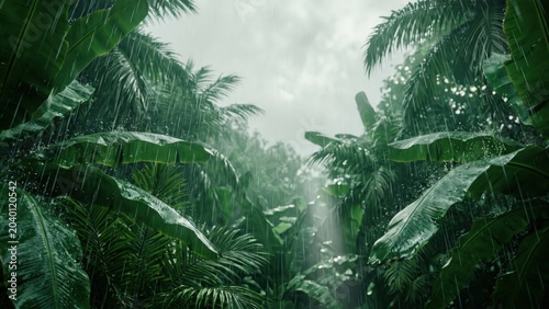 Kerala Rainforest Canopy — Lush Monsoon Background