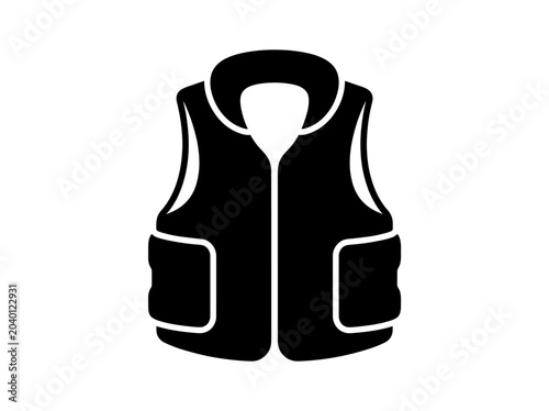 Tableau sur toile safety vest silhouette on white background protective