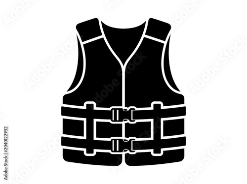 Konstfotografi safety vest silhouette on white background protective
