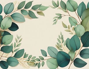 eucalyptus leaves border