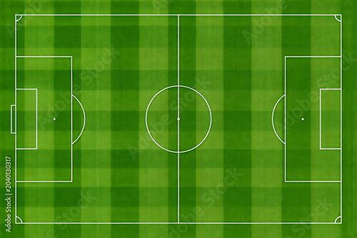  Aerial View of a Green Soccer Field Diagram.