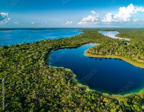 aerial view of lake seminole in pinellas county florida macro photography