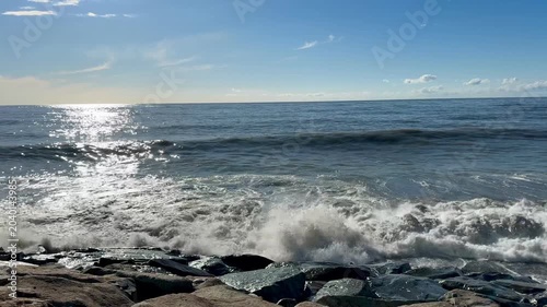 waves on the beach