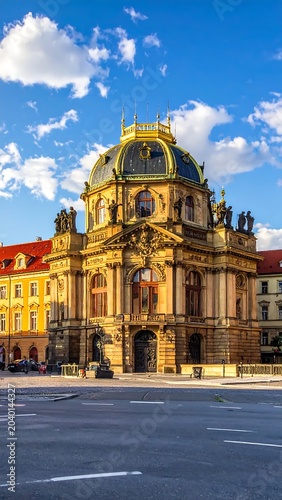 Historic European cathedral with ornate facade and dome.