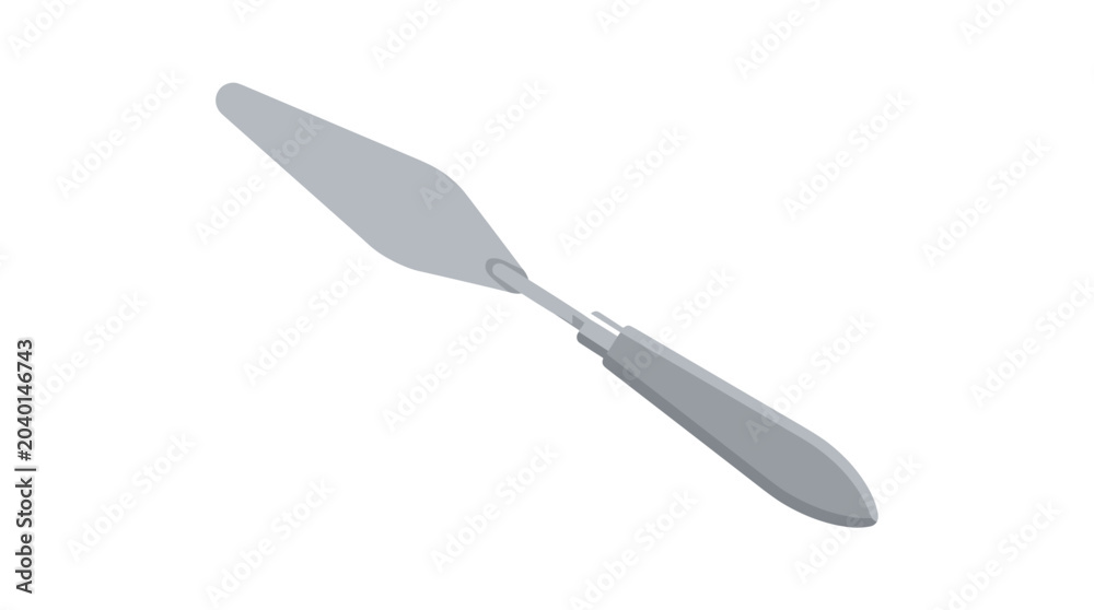 Fototapeta premium Art palette knife tool for painting and art creation isolated on white background vector illustration