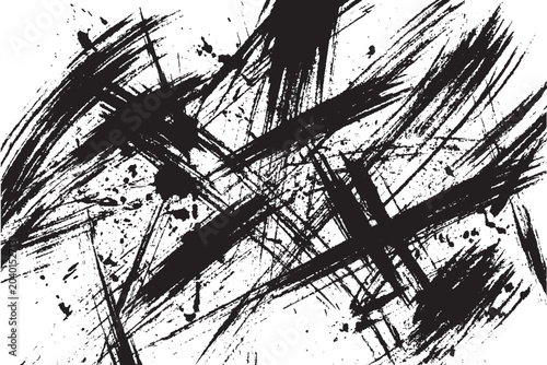 Black and White Abstract Grunge Brush Stroke Texture