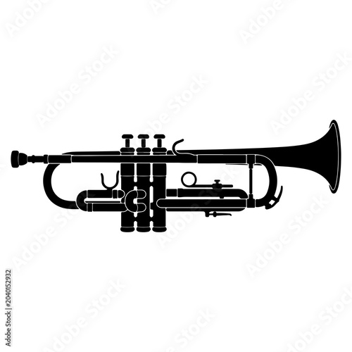 Professional Orchestral Trio Silhouette Bundle - Trumpet, Cello, and Harp Vector Set