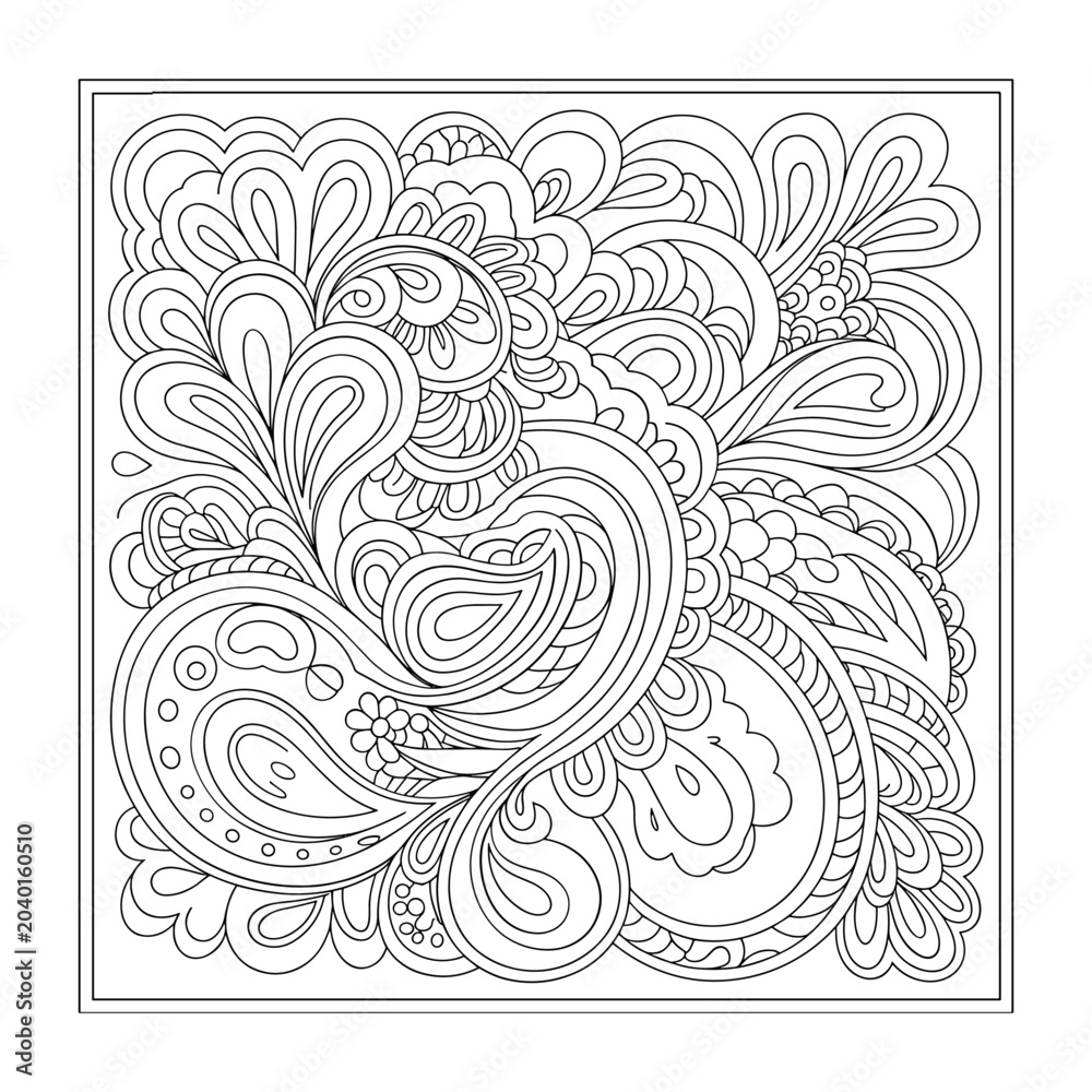 Fototapeta premium Ornate baroque frame with swirls and floral patterns design isolated on white background, Vector