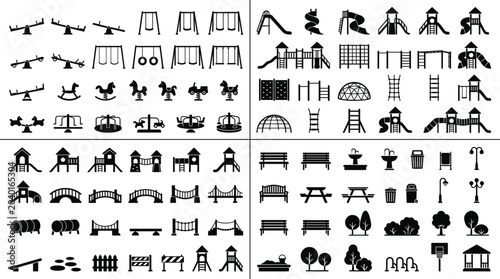 Bild auf Leinwand Logistics and delivery glyph icon set featuring stick figure couriers, distribution trucks, warehouse storage, and parcel handling processes
