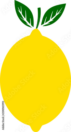 Schilderij op canvas Fresh lemon icon vector illustrations