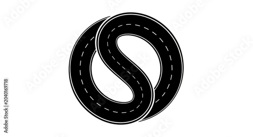 Fotografie Endless Road Loop Symbol.