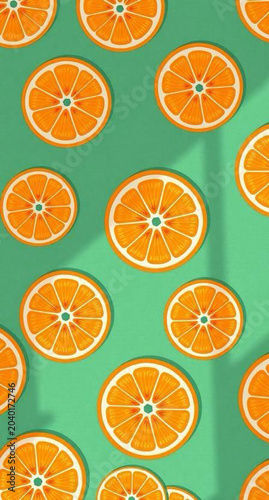 seamless pattern with oranges
