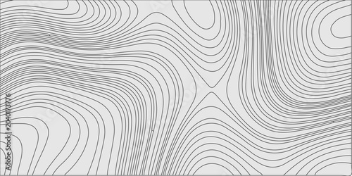 Foto Abstract vector illustration of wavy topographic lines on white background for d