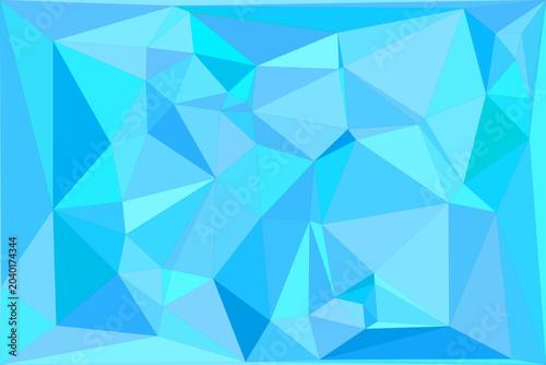 Light blue and cyan geometric low poly background featuring sharp crystalline triangle art.