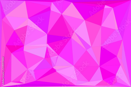 Magenta pink neon geometric background with sharp polygonal mosaic for creative branding.