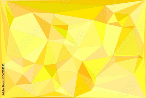 Yellow geometric mosaic low poly background featuring bright golden shades for web design.