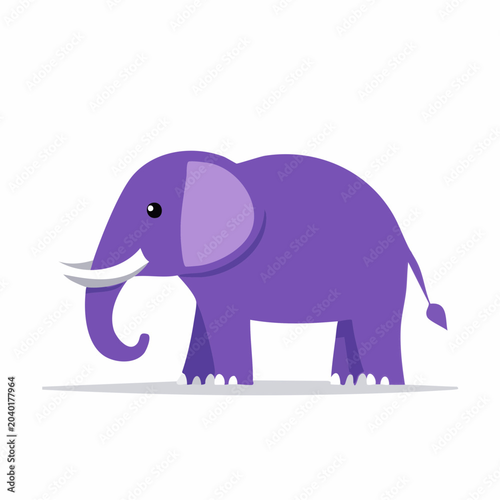 Fototapeta premium Purple Elephant Illustration