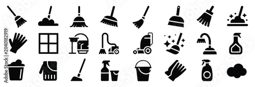 Photos Cleaning Icons Collection