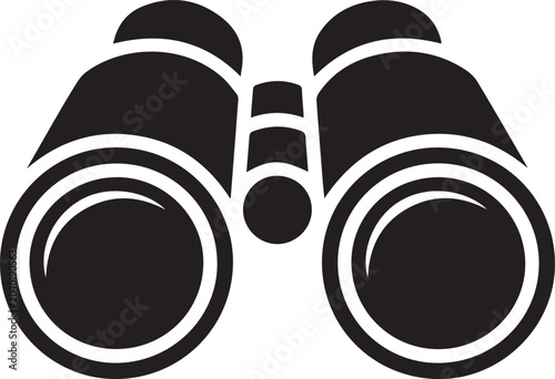 Konstfotografi Black binoculars icon isolated on transparent background, Vector, illustration