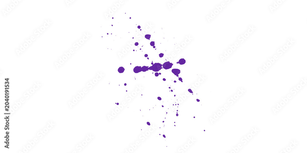 Naklejka premium Abstract Purple Particle Dots Scatter on White Background Minimalist Design