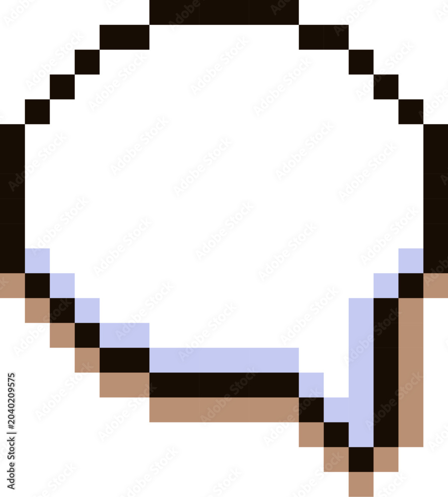 Fototapeta premium Speech Bubble Pixel Art Retro