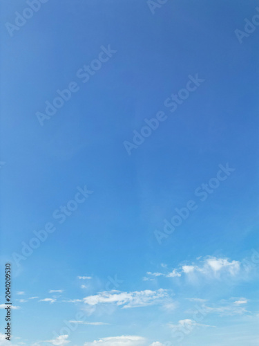 Bright Blue Sky and Some White Clouds over City of England Great Britain During Hot Sunny day. Aerial Footage Was Captured from Medium High Altitude.