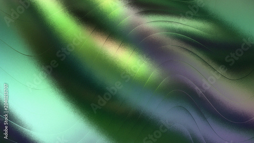 Foto Abstract colorful green purple and blue wavy lines pattern texture background wi