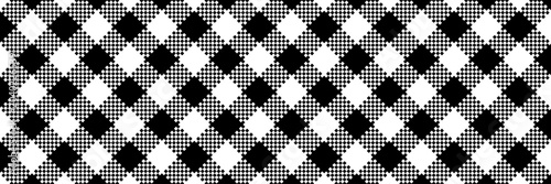 Fotografie Traditional black and white diagonal argyle plaid banner
