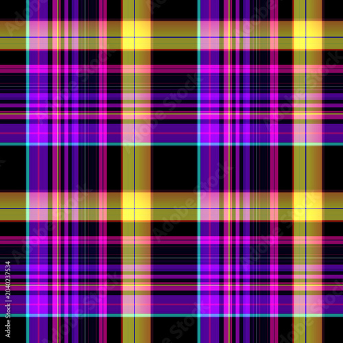 Valokuva Laser Show Plaid  Seamless Repeat