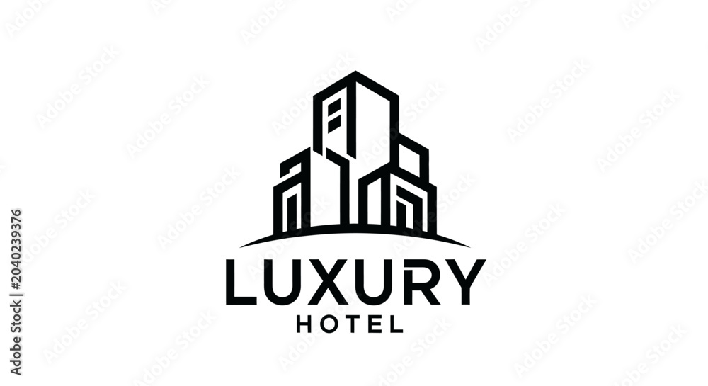 Fototapeta premium Luxury hotel logo design element.