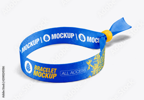 Fabric wristband mockup
