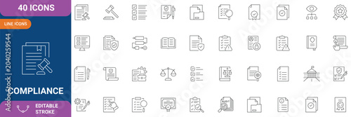 Fotografija Compliance icon set